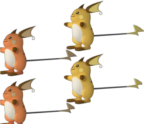 Raichu Pokemon Character Free 3d Model Cartoon Png Raichu Png