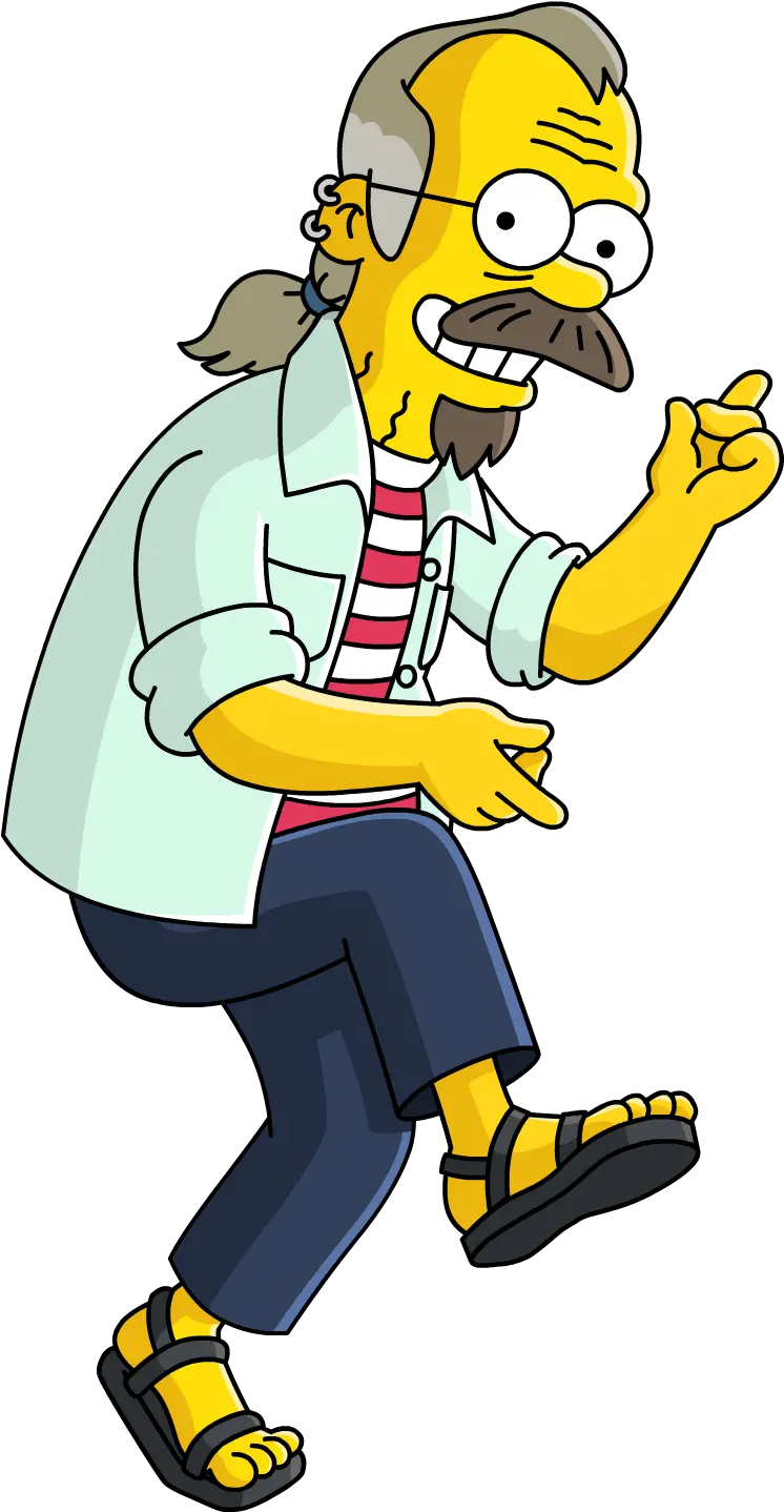 Nedward Flanders Sr Simpsons Characters With Beards Png Ned Flanders Png