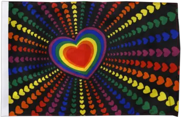 Rainbow Hearts Flag Size Xs Rainbow Heart Flag Png Rainbow Heart Png