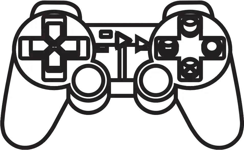 Playstation Logo White Png Ps 3 Console Black And White Image Of Playstation 4 Controller To Color Ps Logo Png