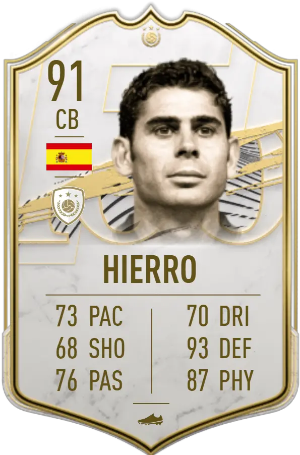 Icon 91 Fernando Hierro Sbc Mason Greenwood Fifa 21 Card Png Cb Icon