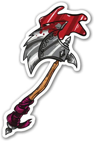 Bloody Battle Axe Sticker Stickerapp Collectible Weapon Png Battle Axe Png