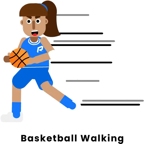 Basketball Walking Cartoon Png Cartoon Basketball Png