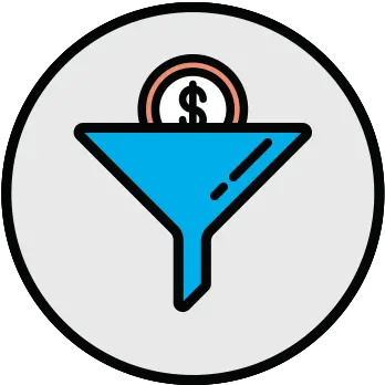 Services Sales Funnel Icon In Circle Png Sales Funnel Icon