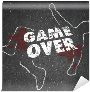 Game Over Body Chalk Outline Dead Mat Png Chalk Outline Png