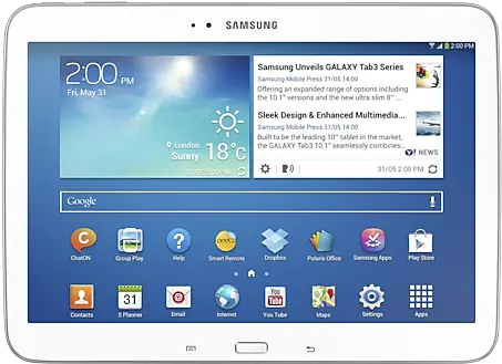 Galaxy Tab 3 101 Wi Fi Samsung Support Uk Samsung Galaxy Tab 3 P5200 Png Polaris Office Icon