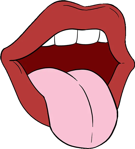 How To Draw A Mouth And Tongue Tongue Drawing Png Mouth Transparent