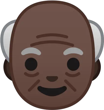 Old Man Dark Skin Tone Icon Noto Emoji People Faces Android Emoji Old Man Png Old Man Png