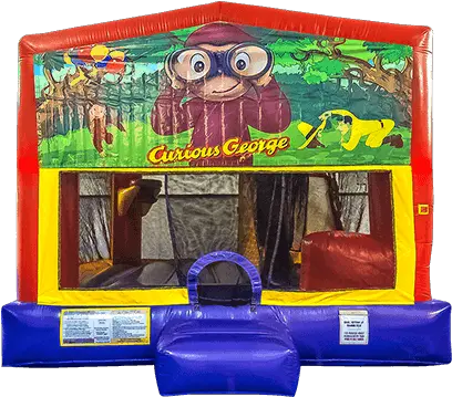 Curious George Bounce And Slide Combo For Rent Ny Clownscom Inflatable Png Curious George Png