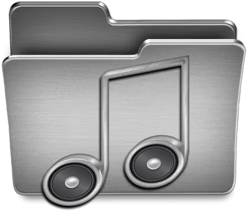 Music Icon Steel System Iconset Uriy1966 Movie Folder Icon Png Music Icon Black And White