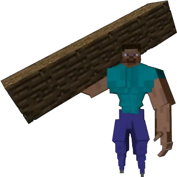 I Cut Out Just Buff Steve So You Can Put Him Wherever Cursed Minecraft Steve Transparent Png Steve Png