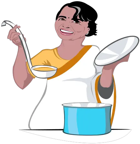 Image Transparent Library Grandma Cooking Indian Food Cartoon Png Cooking Clipart Png