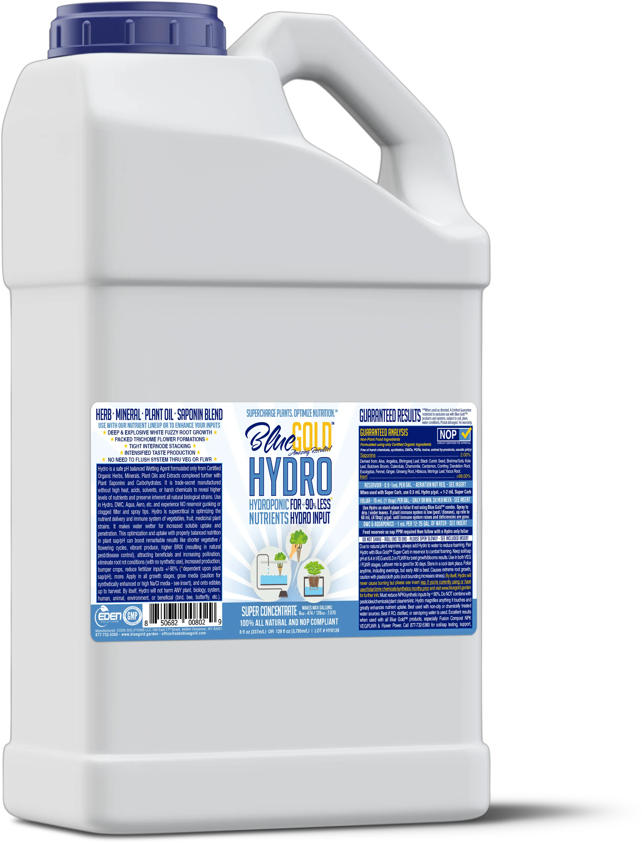 Bluegold Hydro Hydroponic Nutrients U2013 Eden Organic Blue Gold Fertilizer Png Root Hydro Icon