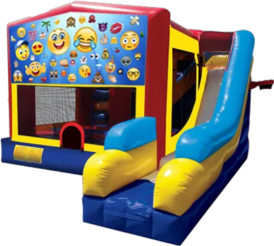 Emoji Bounce House Combo Jumpguycom Chicago Il Ruff Ruff Tweet And Dave Toys 1 Png House Emoji Png