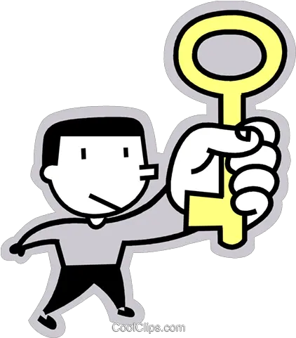 Man Holding A Key Royalty Free Vector Man Holding Key Clipart Png Key Clipart Png