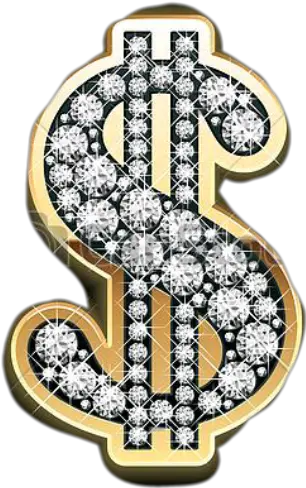 Download Glitter Dollar Sign Png Dollar Sign With Diamonds Dollar Sign Clipart Png