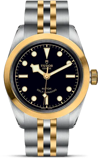 Official Tudor Website Tudor Heritage Black Bay Gold Png Watch Transparent Background