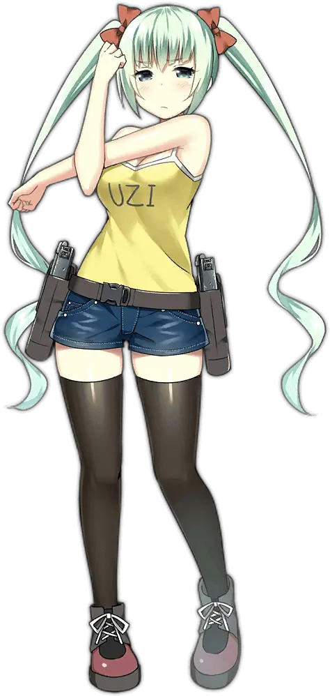 Normal Girls Frontline Micro Uzi Full Size Png Download Micro Uzi Dorky Sleepyhead Uzi Png