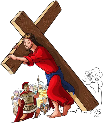 Art Png And Vectors For Free Download Dlpngcom Jesus Carrying Cross Png Jesus On The Cross Png