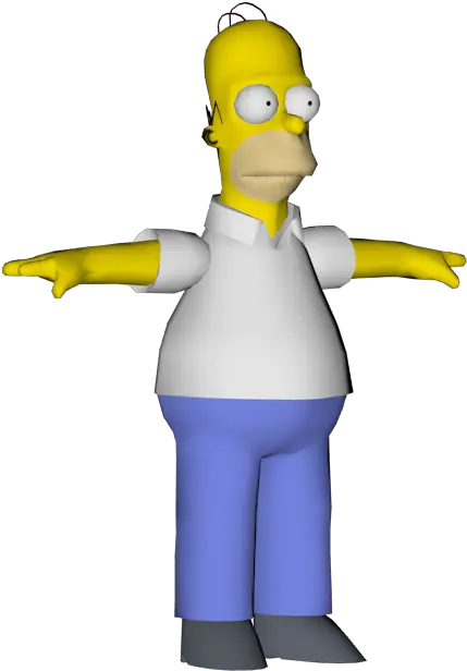 Wii The Simpsons Game Homer Simpson The Models Resource Cartoon Png Homer Png