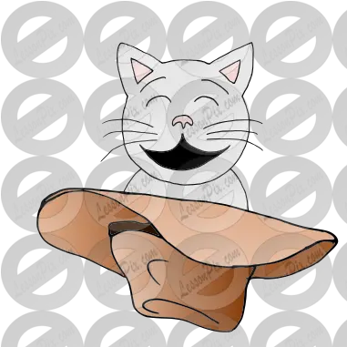 Cat In Hat Picture For Classroom Therapy Use Great Cat Happy Png Cat In The Hat Png