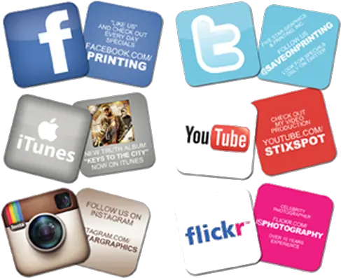 Chicago Social Favi Card Printing Pica Seven Group Social Media Cards Png Mini Facebook Icon