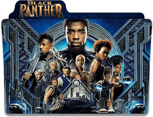 Black Panther Movie Folder Icon Designbust Black Panther Folder Icon Png Panther Transparent Background