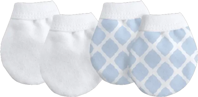 Kushies No Scratch Mittens Flannel 2 Pack Lattice Blue Sock Png Scratches Png