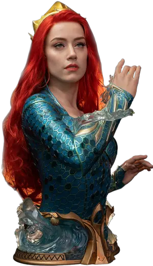 Mera Life Size Bust By Infinity Studio Aquaman Mera Mera Life Size Bust By Infinity Studio Png Harley Quinn Icon Tumblr