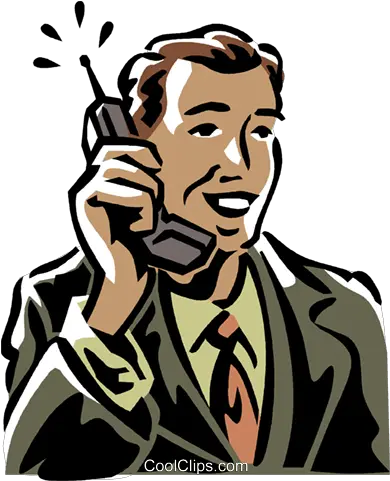 Man Talking Homem Falando Ao Telefone Png Cartoon Phone Png