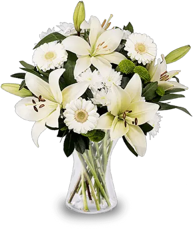 White Lilies And Gerberas Flores A Domicilio Baratas Png White Lily Png