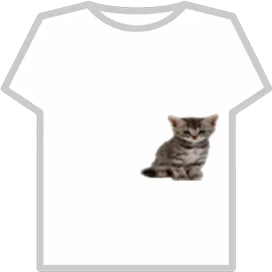 Transparent Kitten T Shirt Roblox Short Sleeve Png Kitten Transparent