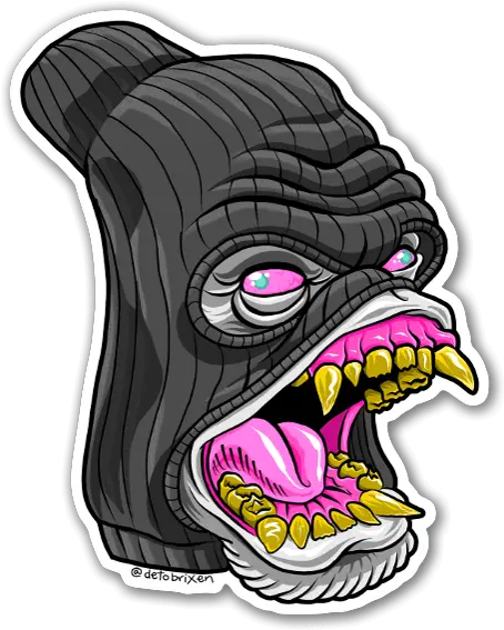 Gorrilla Ski Mask Stickerapp Supernatural Creature Png Ski Mask Transparent