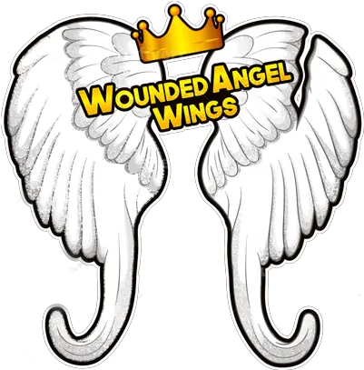 Our Story Wounded Angel Wings Solid Png Angel Wing Logo