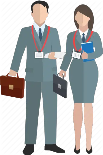 Office Workers Icon Couple In Office Uniform Png Office People Png