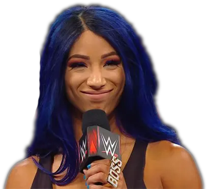 Wwe Png Transparent Images Pictures Photos Arts Sasha Banks Bent Over Blue Background Png