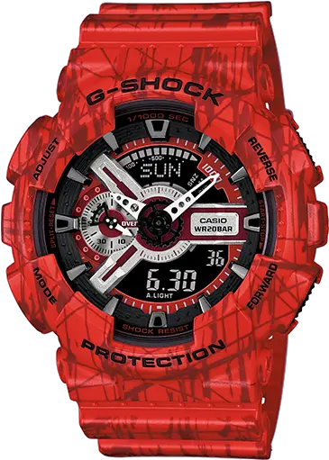 Casio Ga Casio G Shock Ga 110 Red Png Red Slash Png