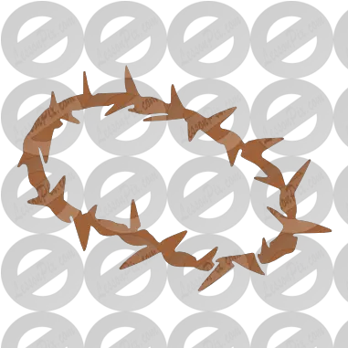 Crown Of Thorns Stencil For Classroom Therapy Use Great Reindeer Png Thorn Crown Png