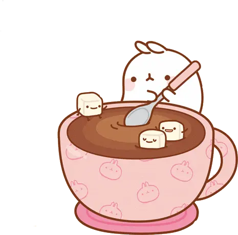 1k Popular Kawaii Bunny Transparent Molang Also Kawaii Hot Chocolate Png Lol Transparent