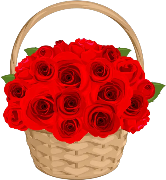 Rose Png Flower Images Free Download Basket Of Flowers Cartoon Flower Bunch Png