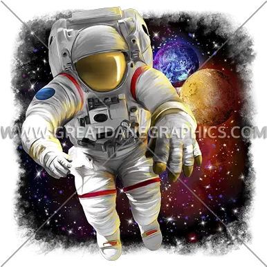 Astronaut In Space Production Ready Artwork For T Shirt Outer Space Png Astronaut Transparent