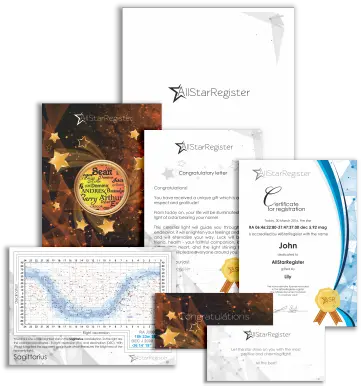 Give A Real Star Make Unique Gift Allstarregistercom Brochure Png Real Star Png