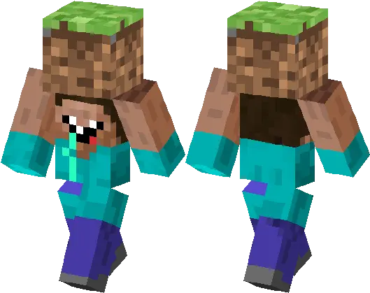 P Minecraft Skins Steve Derp Png Minecraft Dirt Block Transparent