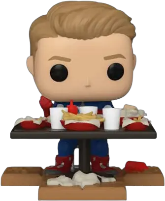 Covetly Funko Pop Marvel Victory Shawarma Captain America Victory Shawarma Captain America Funko Pop Png Avengers Endgame Icon