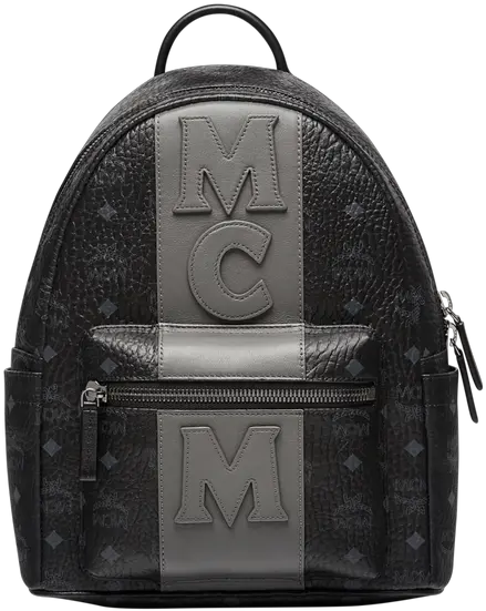 Stark Logo Stripe Backpack In Visetos Mcm Leather Stark Stripe Visetos Backpack Png Stripe Icon