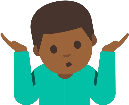 Medium Brown Shoulder Shrug Emoji Png Shrug Emoji Png