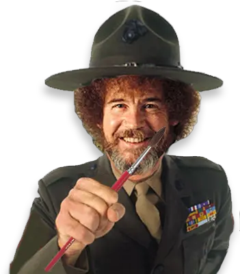 Download Bob Ross Military Lee Ermey Full Metal Jacket Png Bob Ross Transparent Background