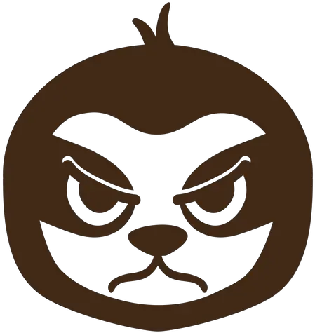 Sloth Angry Head Muzzle Flat Transparent Png U0026 Svg Vector File Cabeça De Preguiça Png Angry Cat Png