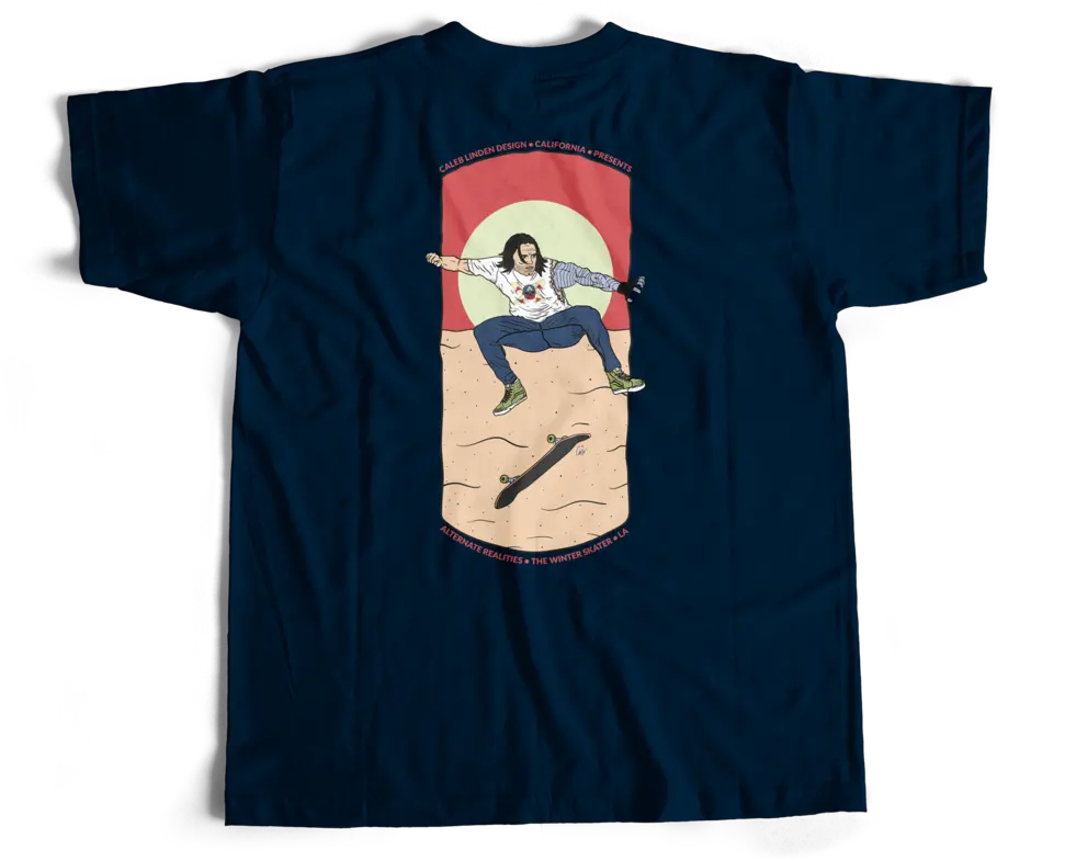 The Winter Skater T Shirt U2014 Caleb Linden Design Png Tee Shirt Png