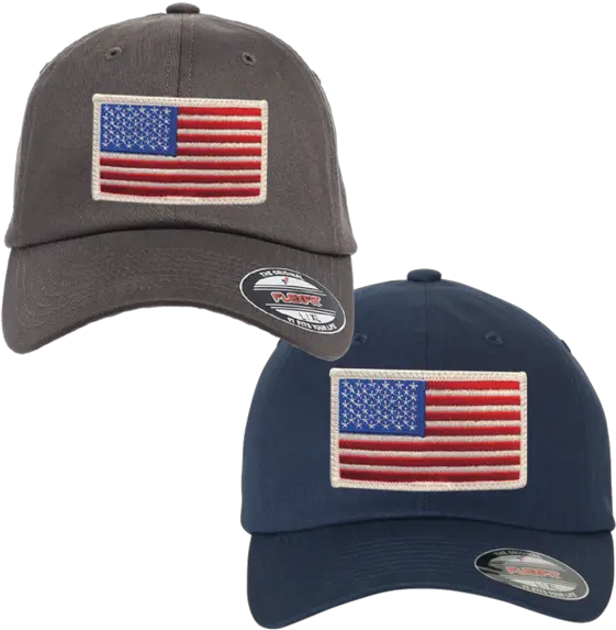 Usa Flag Flexfit Hat With Subdued Trident Navy Blue American Flag Flexfit Hat Png Usa Flag Transparent